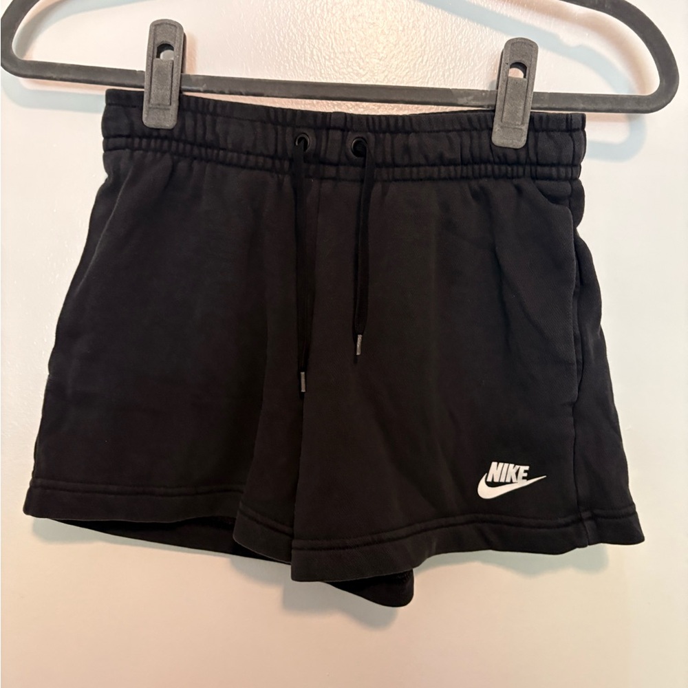 Nike Black Sweat Shorts with Elastic Waistband XS